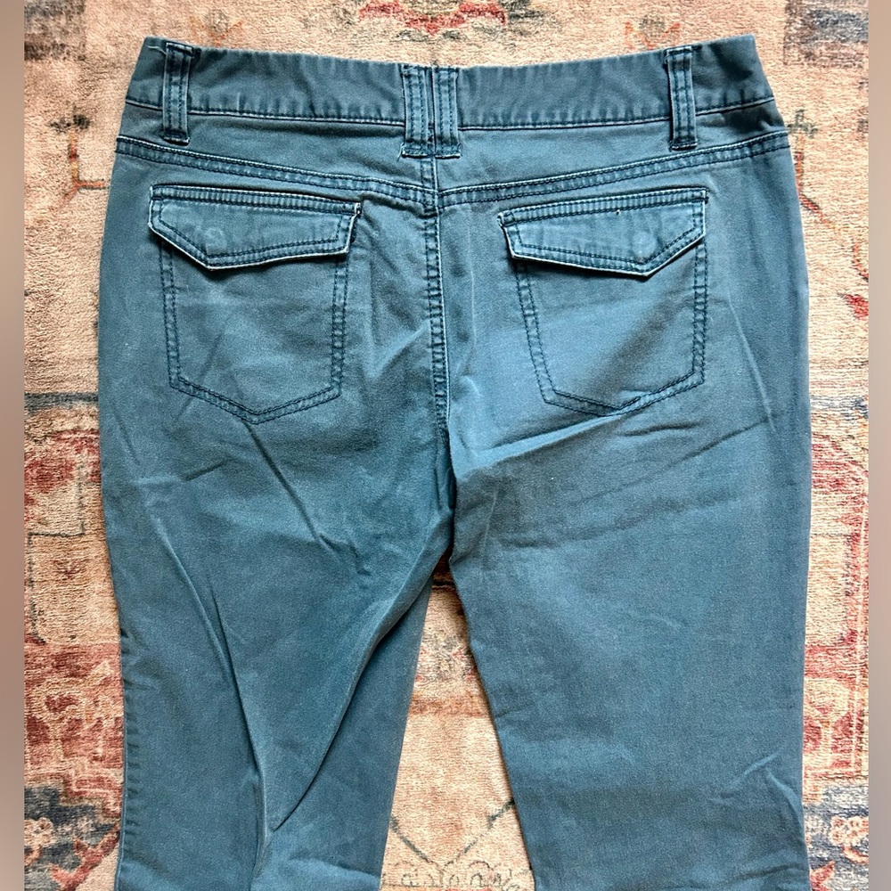 Mossimo Supply Co. Teal Bootcut Pants Jeans Pockets Academia Hipster Geek Chic - Picture 9 of 11
